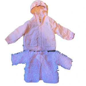 Infants 12-18 M Baby Girl Hooked Jacket First Explore Pink Cottagecore 2 Piece
